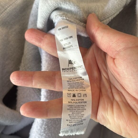 Barstool Sports RARE Gray BFFs patch unisex Hoodie sweatshirt large EUC! - Picture 7 of 7